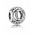 Pandora Charm Silver Cubic Zirconia Vintage C Swirl PN 10459 Jewelry