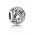 Pandora Charm Silver Cubic Zirconia Vintage S Swirl PN 10464 Jewelry