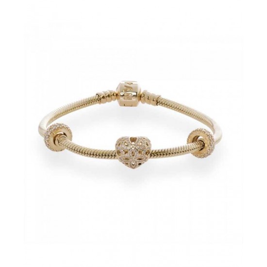 Pandora Bracelet Love And Appreciation Complete PN 10192 Jewelry