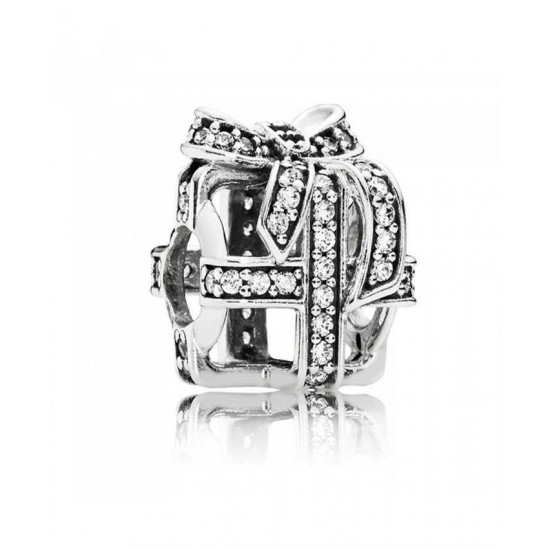 Pandora Charm Silver Openwork Cubic Zirconia Gift PN 10571 Jewelry