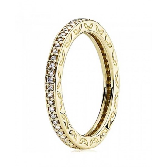 Pandora Ring 14ct Gold Diamond Eternity PN 11544 Jewelry