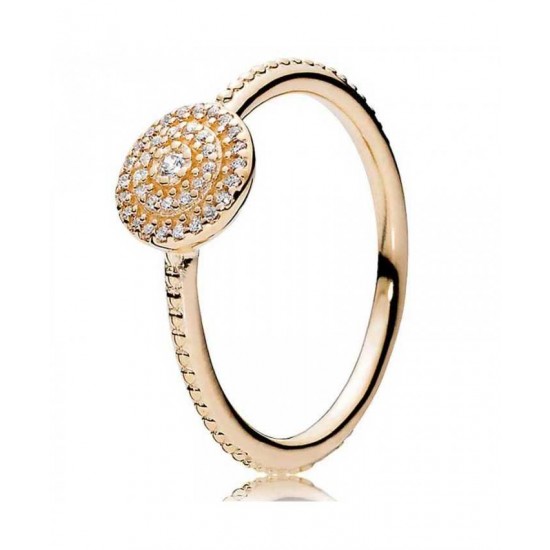Pandora Ring 14ct Gold Radiant Elegance PN 11545 Jewelry