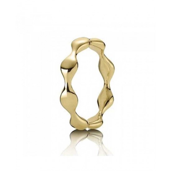 Pandora Ring 18ct Gold Waves PN 11562 Jewelry