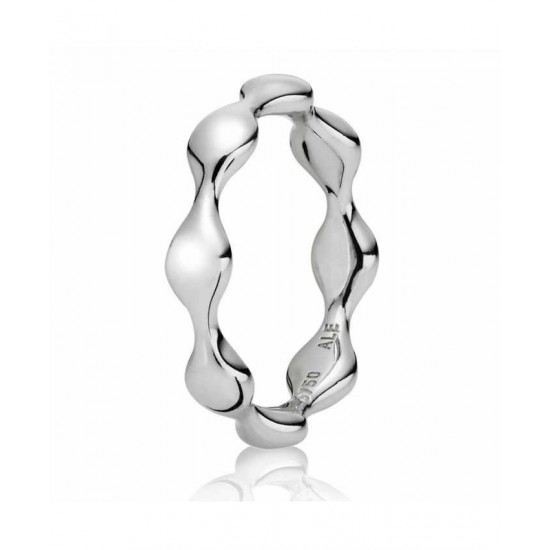 Pandora Ring 18ct White Gold Waves PN 11565 Jewelry