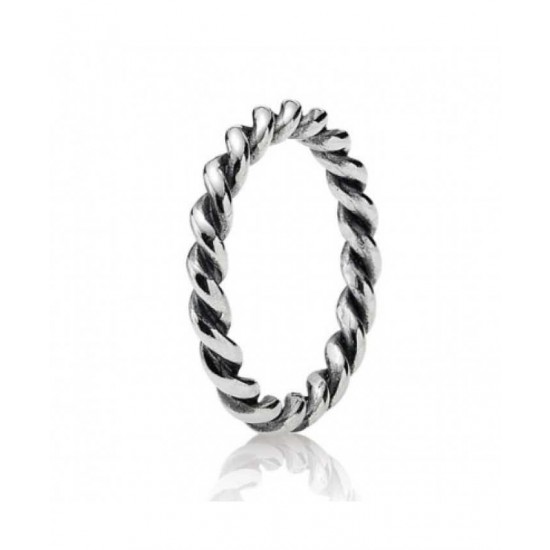 Pandora Ring Silver Narrow Twisted PN 11577 Jewelry