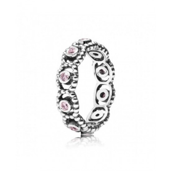 Pandora Ring Silver Pink Cz Romance PN 11600 Jewelry