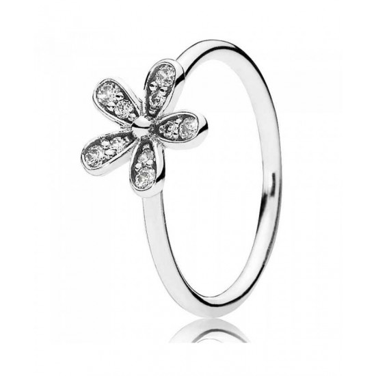Pandora Ring Silver Cubic Zirconia Daisy PN 11615 Jewelry
