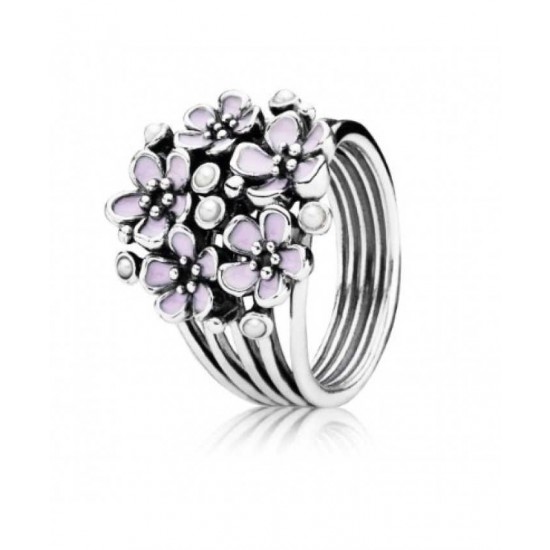 Pandora Ring Silver Cherry Blossom Flower Cluster PN 11618 Jewelry