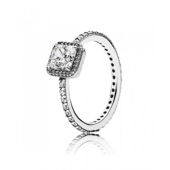 Pandora Ring Silver Cubic Zirconia Timeless Elegance PN 11625 Jewelry