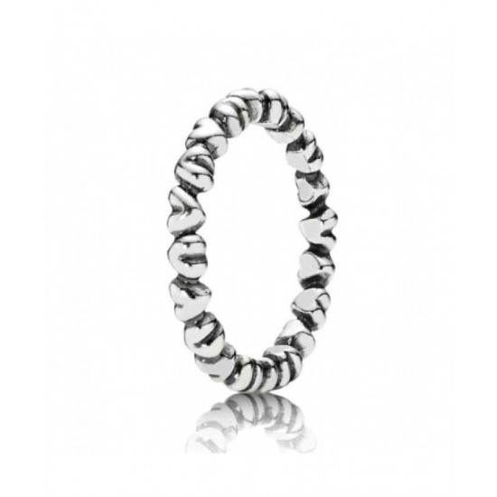 Pandora Ring Sterling Silver Heart Band PN 11636 Jewelry