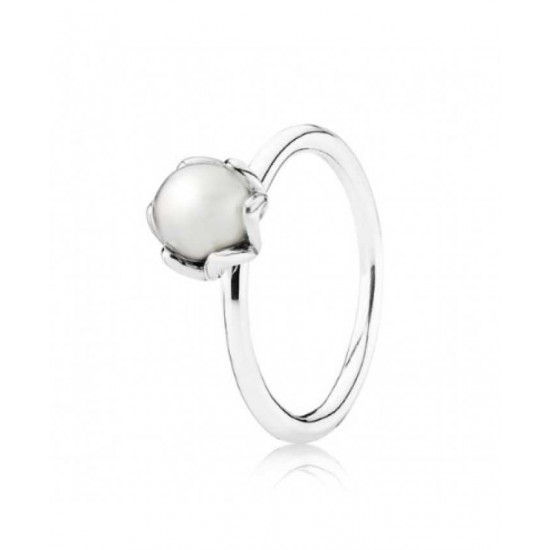 Pandora Ring Sterling Silver White Freshwater Pearl PN 11642 Jewelry
